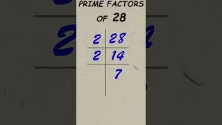 Prime factor of 28 / Prime factorisation / 