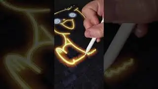Making a Neon Sign in Procreate (#shorts)