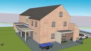 Aanbouw pergola en fietsenstalling in Zemst