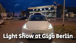 Tesla Light Show at Giga Berlin: Rise of Skywalker
