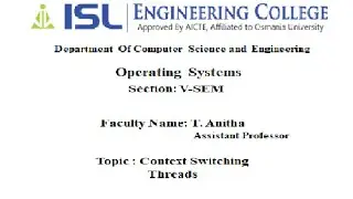 CSE Lecture 9 Context Switching and Threads