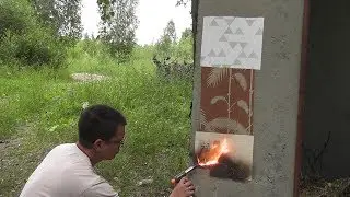 Как горят виниловые обои