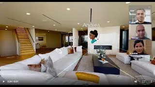 Metavers Matterport - Vidéo conférence à l'intérieur d'une visite virtuelle 3D Matterport.