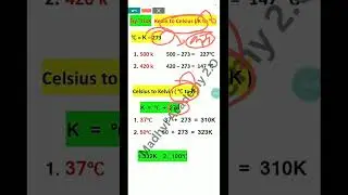 kelvin to celsius।celsius to kelvin trick।howto convert kto℃