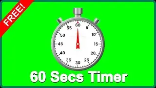 ✅ 1 MINUTE Green Screen TIMER 1080p (Full HD) A 60 Seconds STOPWATCH with Sound NO Copyright FREE!!!