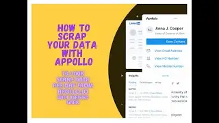 How to scrap your data with Appollo.io | Lead Scraping PRO