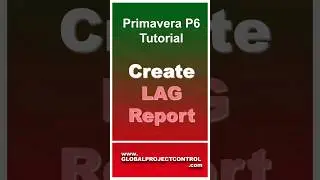🔴 How to create a project Lag and Lead Report in Primavera P6?