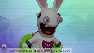 Rabbids + Bowser Jr - 3D Model made in ZBrush