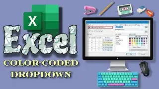 ms excel color-coded dropdown list. #msexcel #tipsandtrick