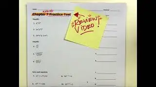 Math8A Ch7 Practice Test Review Video