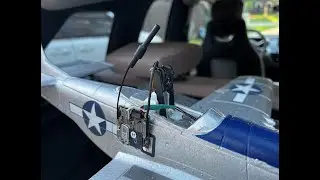 DJI O4 air unit on 500mm Volantex P-51 RC Plane - 1st FPV flight on windy day