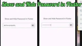 How to create show and hide password from Textfield in Flutter?