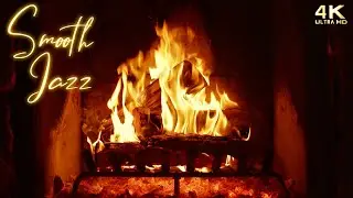 🔥 Relaxing Smooth Jazz Music Fireplace Ambience 🔥