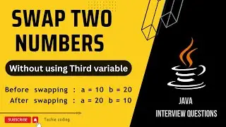 Java Trick: Swap two Numbers without using third Variable! #javaprogramming