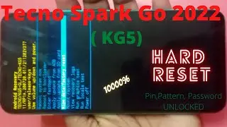 tecno spark go (KG5) hard reset /tecno kg5 unlock