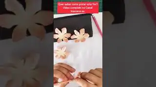 FLOR DE PAPEL com Pintura em AQUARELA [como fazer] 