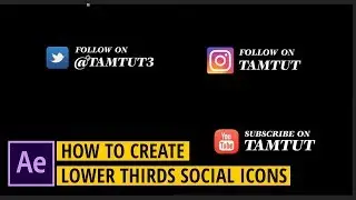 Social Media Lower Thirds in After Effects Tutorial Easy Method | Adobe | AE