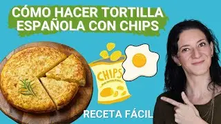 Tortilla española con chips de bolsita