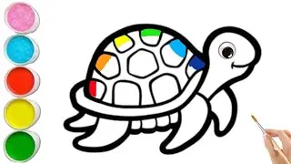 Let's Learn to Draw a Turtle 🐢 | Painting for Kids