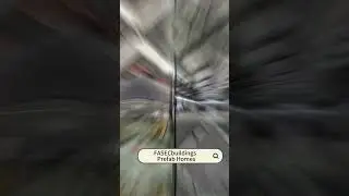 Prefabricated Modular House with Mirrored Glass Wall in Process