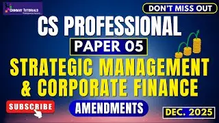 Corporate Finance || CS Professional || Amendment Dec. 2025 || By Sonam Jain #amendments