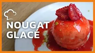 Nougat glacé, pistaches et framboises