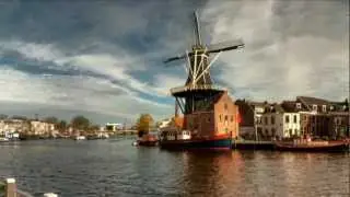 Panoramafoto van het Spaarne te Haarlem