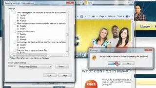 How to Disable MyMCC Security Warning