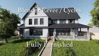 Available now! | Realtime Blender Eevee Interior Tour Modular Classic Style House 18