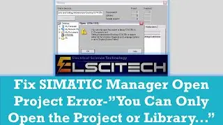Fix SIMATIC Manager open project error 