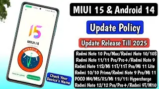 MIUI 15 & Android 14 Xiaomi Update Policy, These Device's Get Update Till 2025, Android Major Update