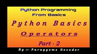 Operators In Python | Python Tutorials for beginers | Relational Operator | Comparison Operators