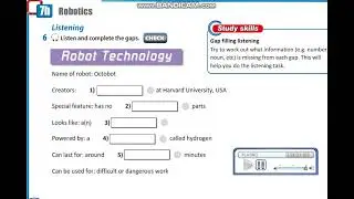 Action 10 module 7 p86 ex6 Listening Robot technology