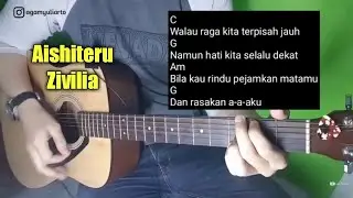 Kunci Gitar Aishiteru - Zivilia | Walau Raga Kita Terpisah Jauh