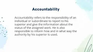 Accountability and Features of Accountability