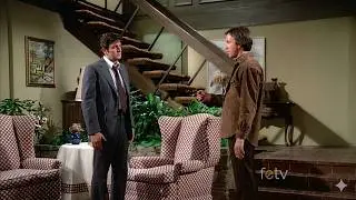 Mannix Is Held at Gunpoint by John Ritter at the Brady Bunch House