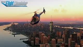 MSFS - Guimbal Cabri G2 NYC SUNSET TOUR | 40th Anniversary