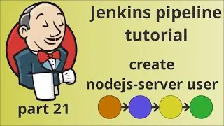 Create Jenkins pipeline, part 21 | Create nodejs-server user | tutorial