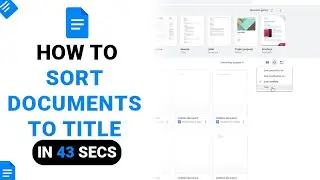 How to Sort Documents to Title on Google Docs [NEW]