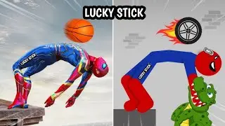 Spiderstickman vs Spiderman Funny Moments and Epic Moments / Stickman Dismounting
