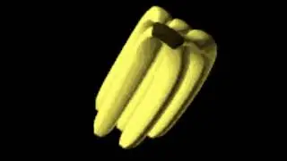 Banana spinning for 12 minutes and 48 seconds with scary music