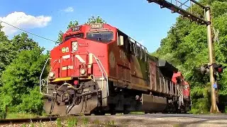 Canadian National 100 Anniversary Unit Leads CSX Freight Train!