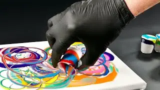 Micro Infinity Pour Painting Technique - Acrylic Pouring with Tiktus
