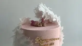 Wafer Paper Wings | Christening Cake