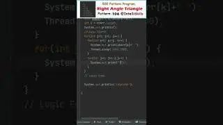 Java Pattern-106 | Alphabets Right Angle Triangle Pattern in Java 