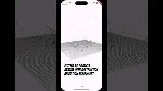 #flutter #canvas 3d particle system with destruction physics.