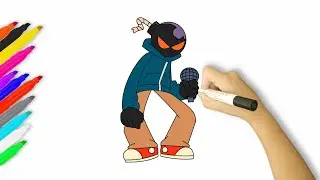How to Draw Whitty Friday Night Funkin FNF
