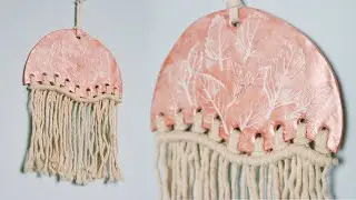 Macrame and Clay Wall Hanging Tutorial