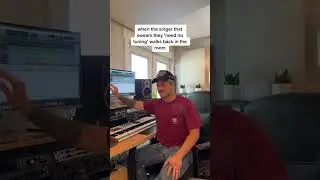 When the singer that ‘needs no tuning’ walks back in the room… #shorts #musicproducer
