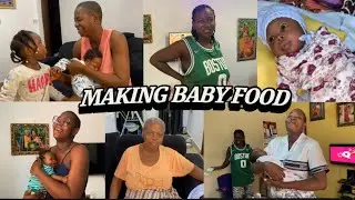 GIFTED MY NEIGHBORS BABY AND SHE SURPRISED US BACK WITH THIS 💃| MAKING BABY FOOD + GETTING NEW LOOK